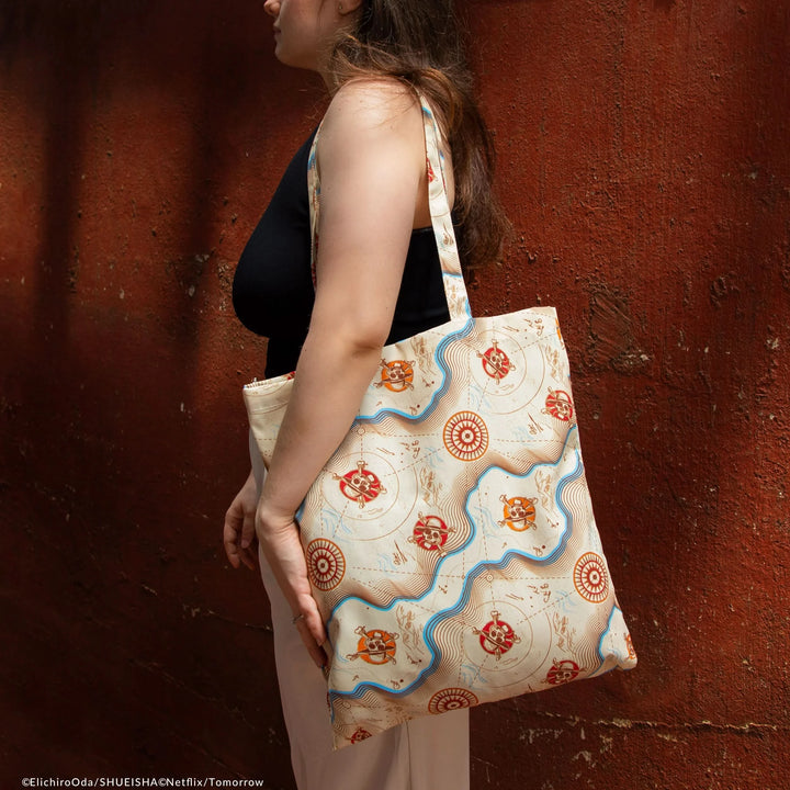 One Piece Grand Line Map Tote Bag CR2393