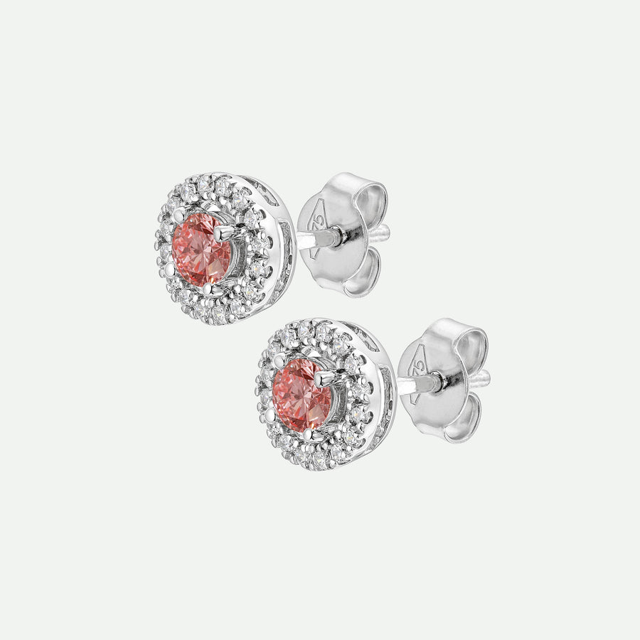 Orla | 18ct White Gold 0.50ct tw Lab Grown Pink Diamond Earrings-0