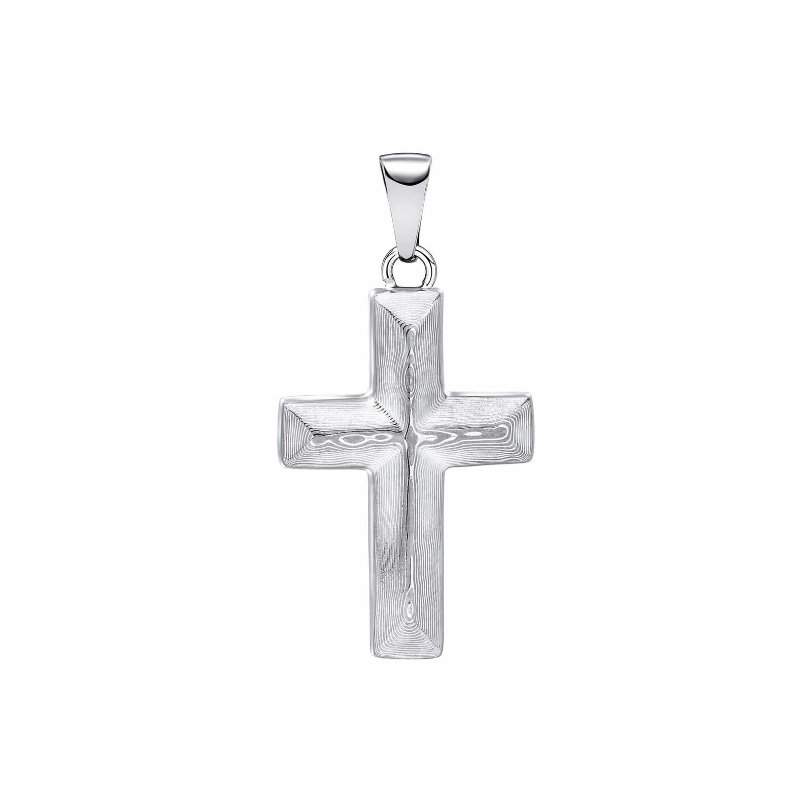 Damascus Stainless Steel Cross Pendant P5504