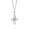 D for Diamond Sterling Silver Cross Pendant P5514