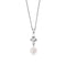 D for Diamond Sterling Silver Pearl Pendant P5515W