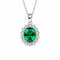 Diamonfire Oval Green Nano White Cubic Zirconia Pendant P5517