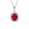 Diamonfire Oval Red Synthetic Ruby Cubic Zirconia Pendant P5518