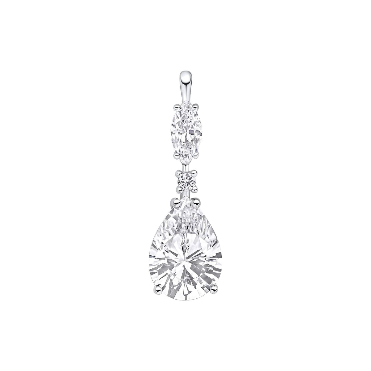 Diamonfire Teardrop and Marquise Drop Pendant P5520
