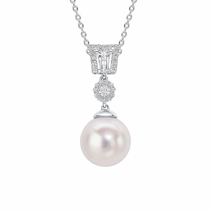 Diamonfire Cubic Zirconia Shell Pearl Drop Pendant P5522