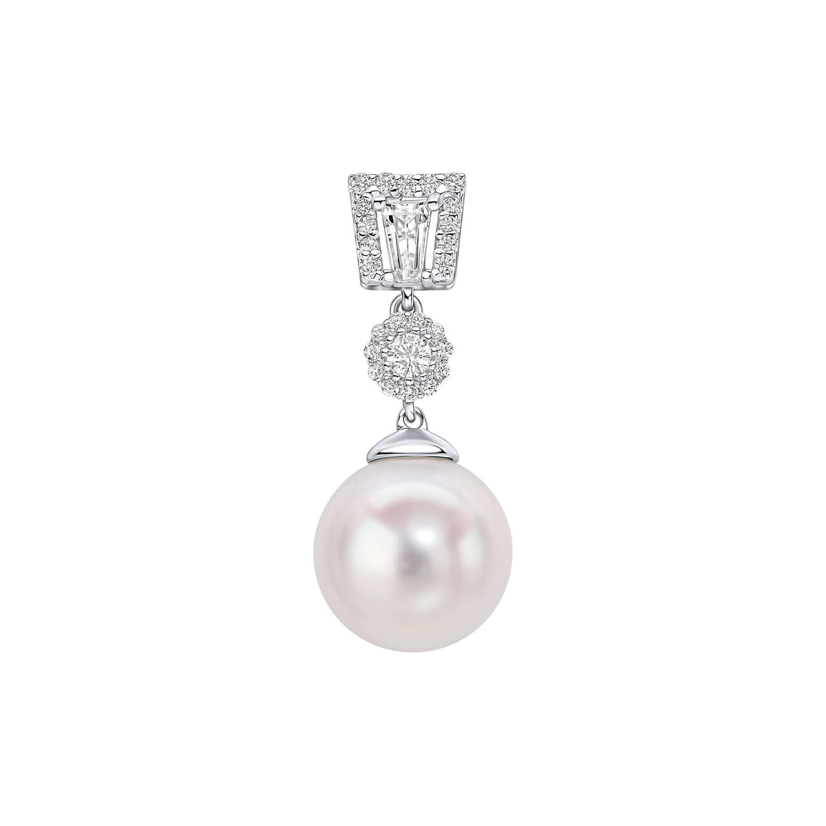 Diamonfire Cubic Zirconia Shell Pearl Drop Pendant P5522