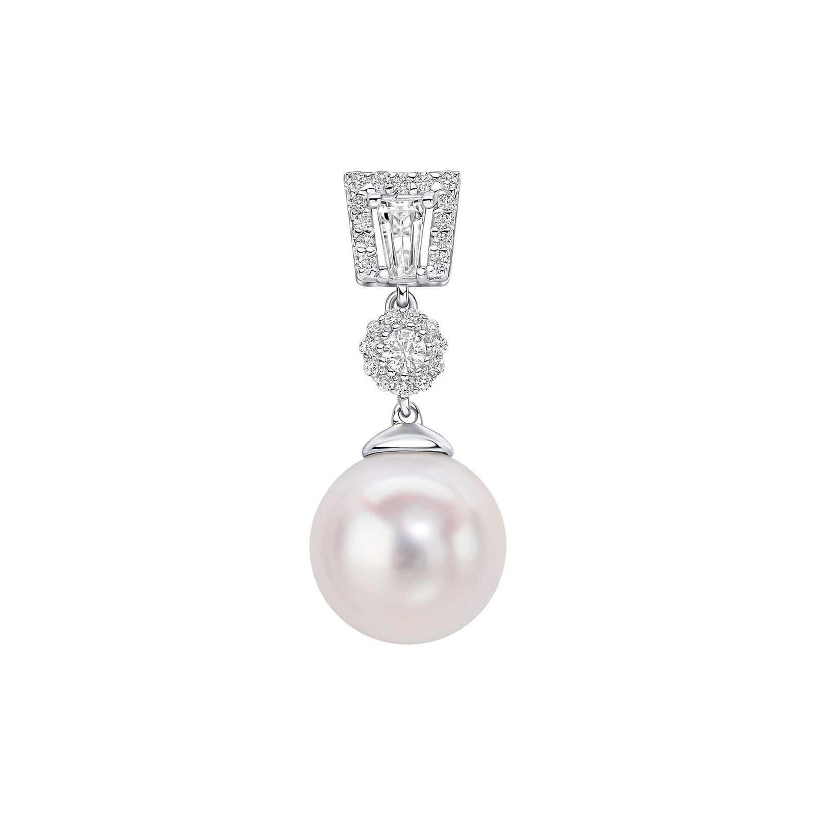 Diamonfire Cubic Zirconia Shell Pearl Drop Pendant P5522