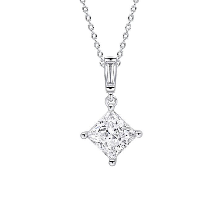 Diamonfire Cubic Zirconia Princess Cut Drop Pendant P5523