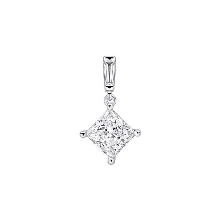 Diamonfire Cubic Zirconia Princess Cut Drop Pendant P5523