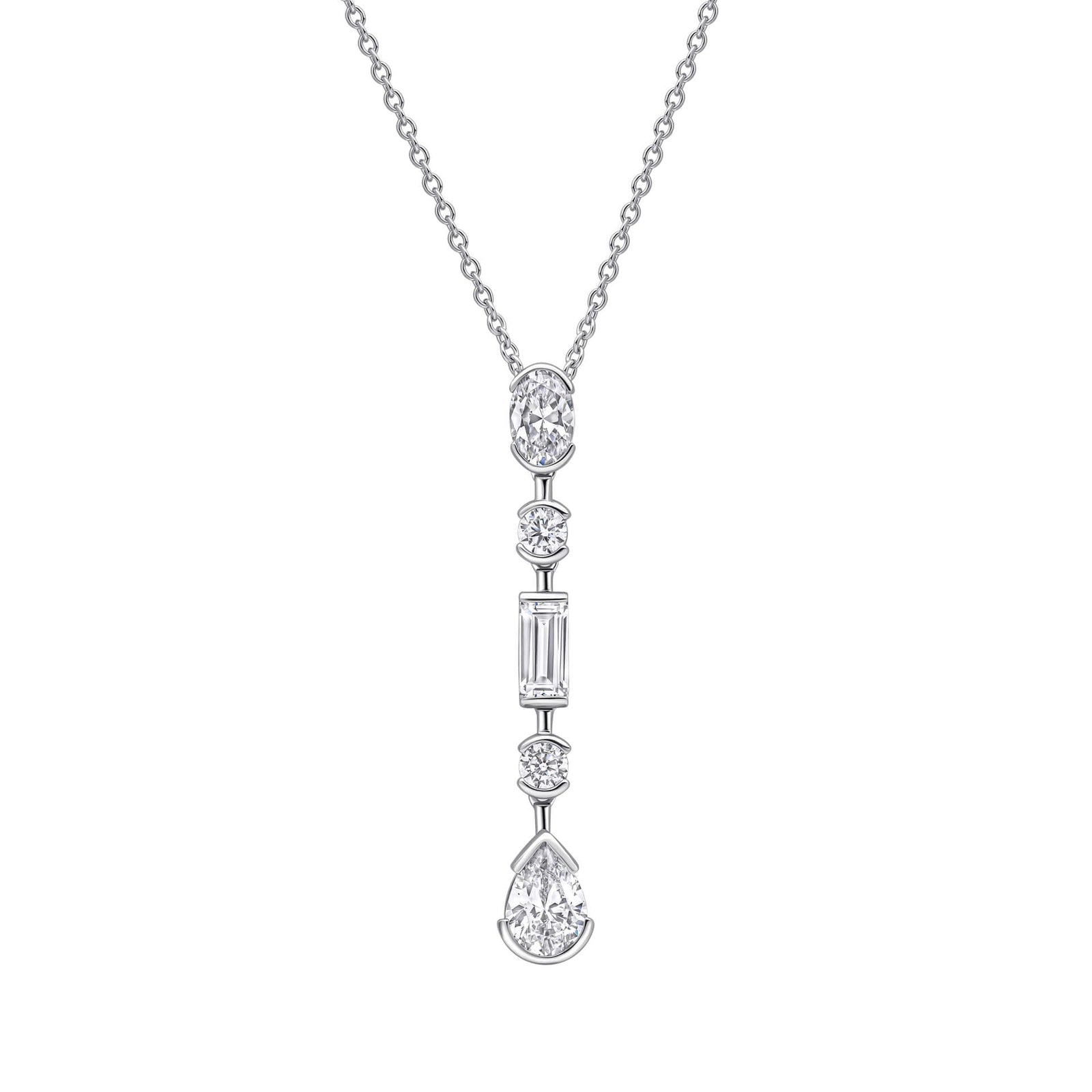 Diamonfire Clear Cubic Zirconia Classic Cushion Cut Pendant P5566