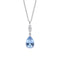 Diamonfire Clear Grey Blue Cubic Zirconia Timeless Pear Cut Pendant P5567