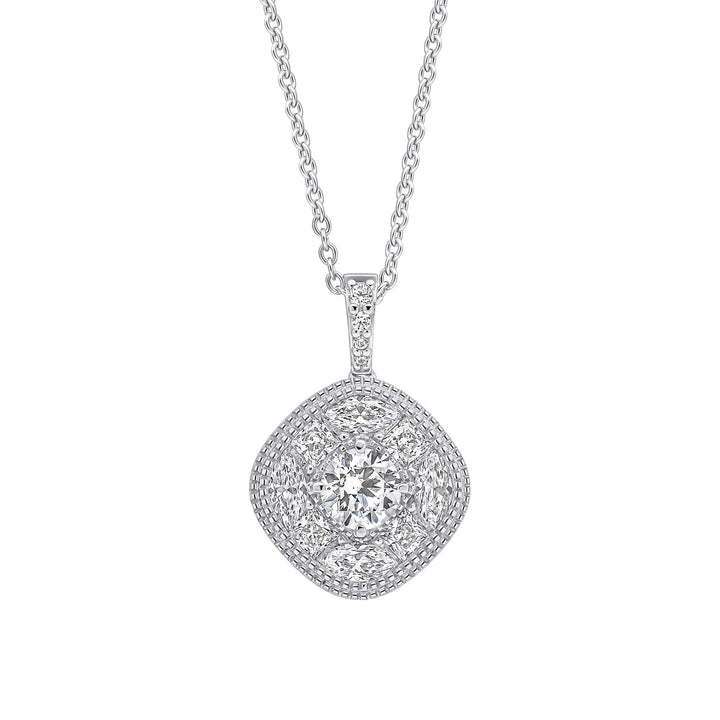 Diamonfire Clear Cubic Zirconia Modern Cushion Cut Pendant P5571
