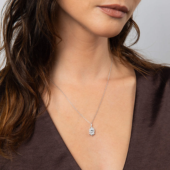 Diamonfire Clear Cubic Zirconia Timeless Pear Cut Pendant P5572