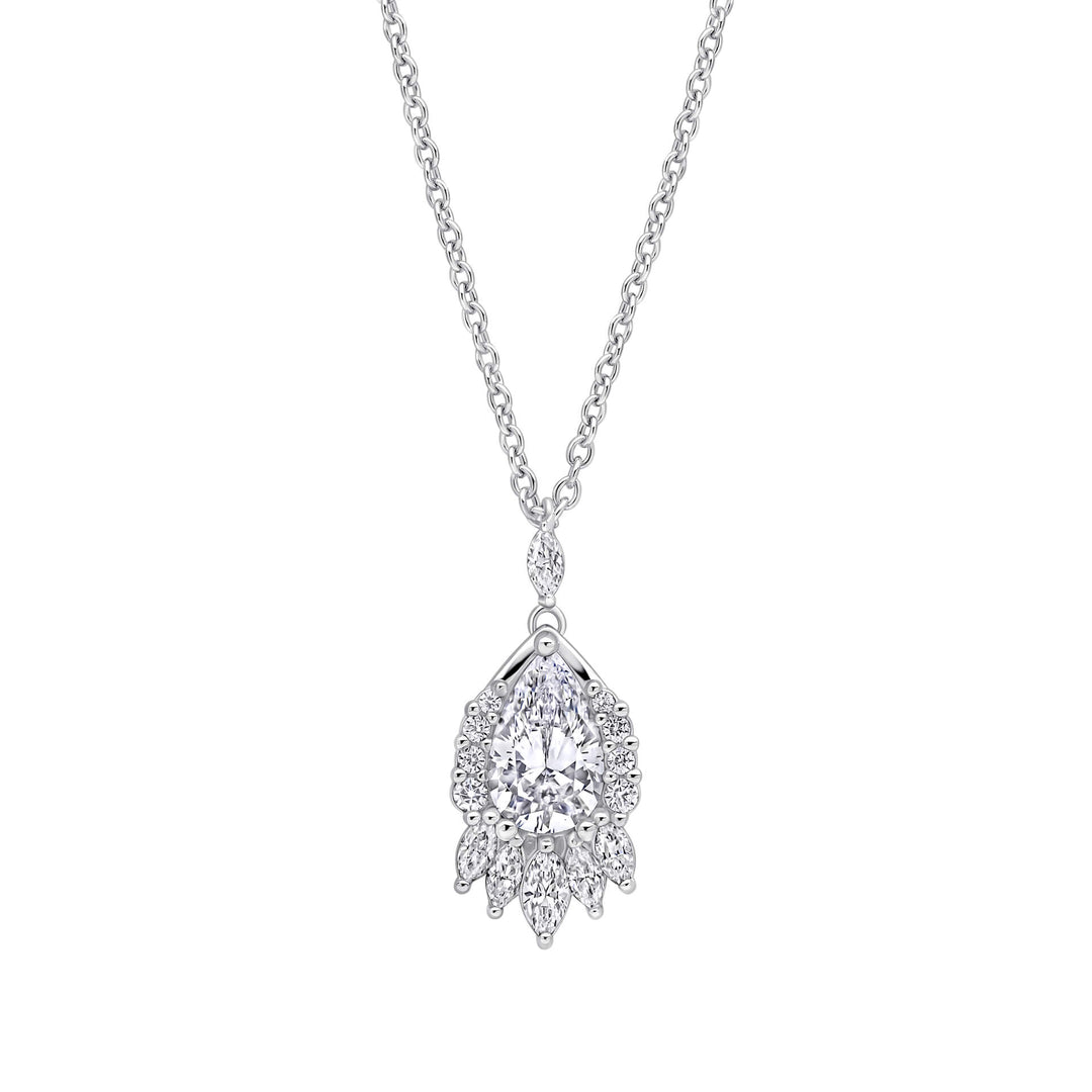 Diamonfire Clear Cubic Zirconia Timeless Pear Cut Pendant P5572