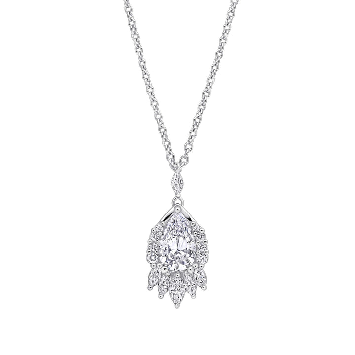 Diamonfire Clear Cubic Zirconia Timeless Pear Cut Pendant P5572