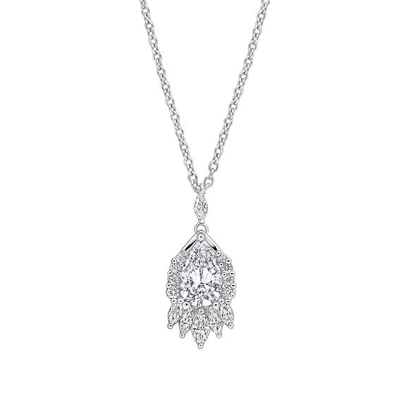 Diamonfire Clear Cubic Zirconia Timeless Pear Cut Pendant P5572