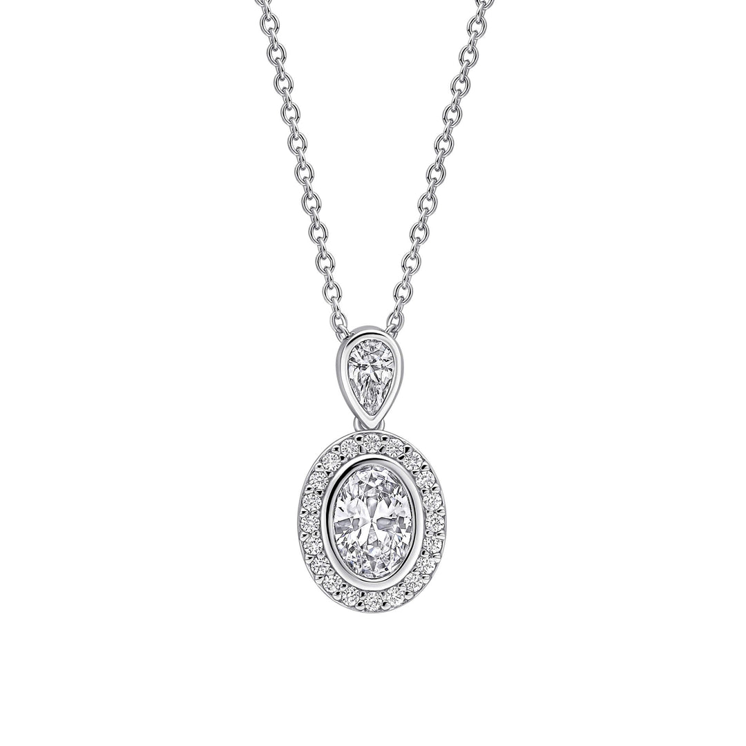 Diamonfire Clear Cubic Zirconia Minimal Round Cut Pendant P5574