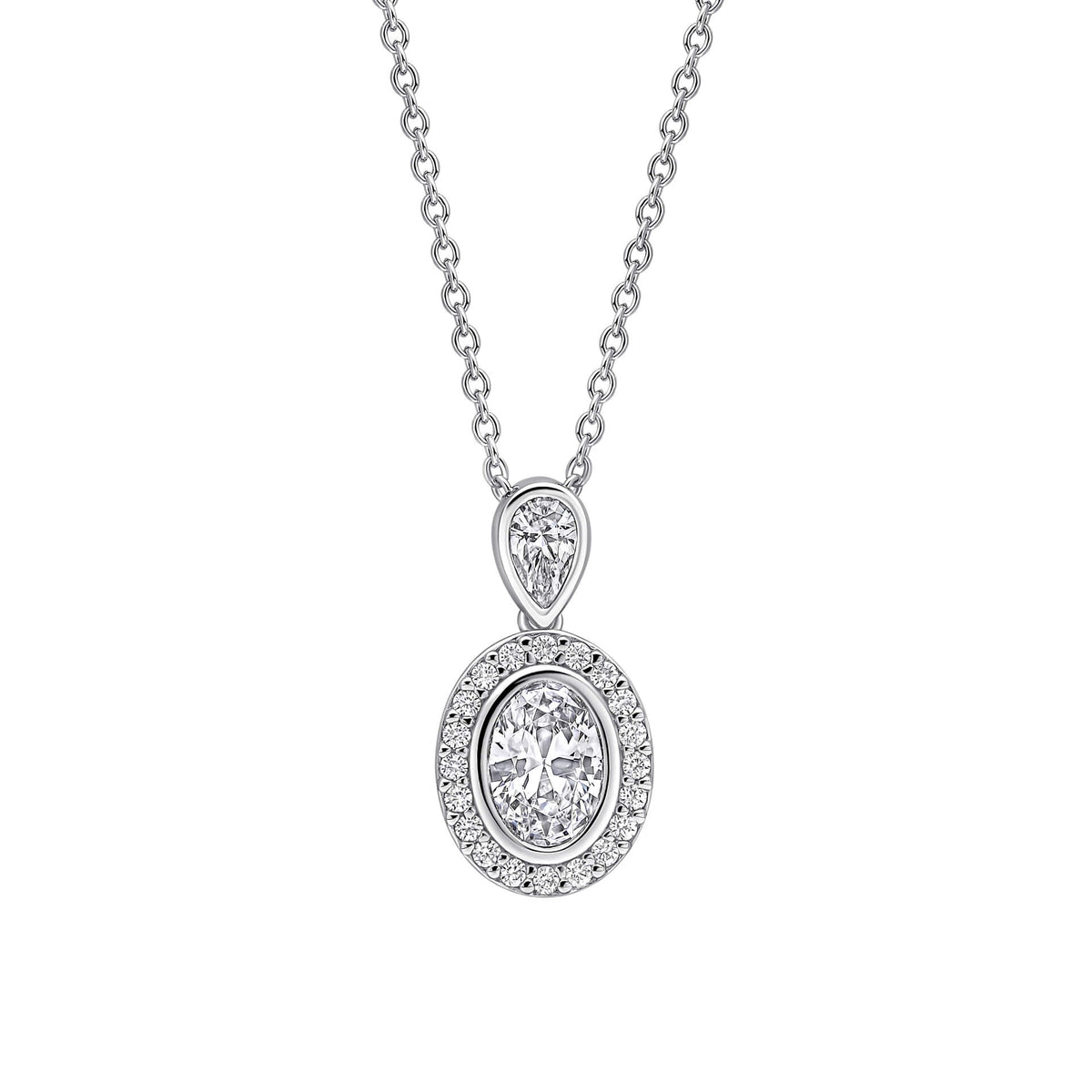 Diamonfire Clear Cubic Zirconia Minimal Round Cut Pendant P5574