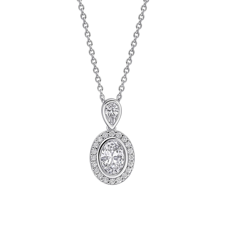 Diamonfire Clear Cubic Zirconia Minimal Round Cut Pendant P5574