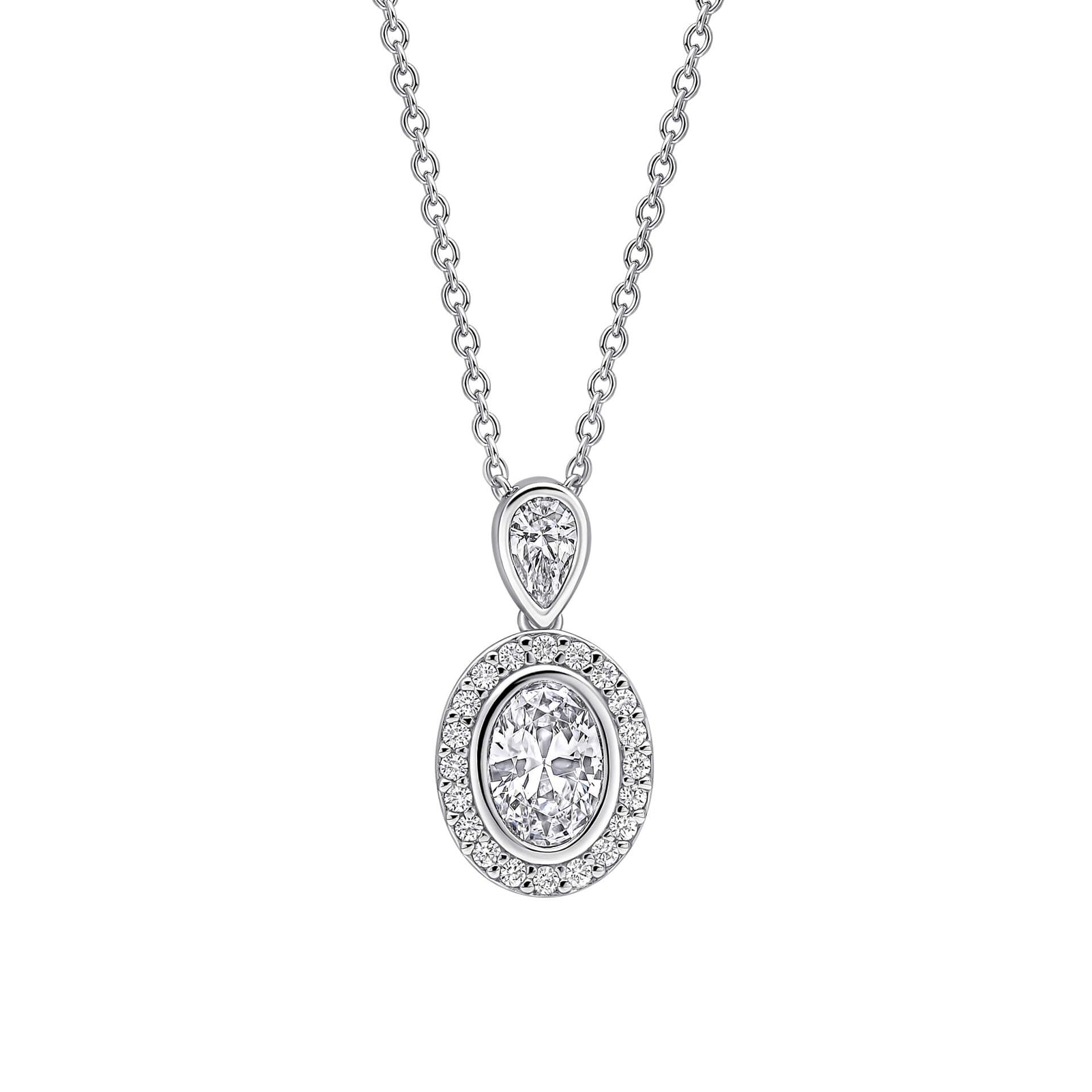 Diamonfire Clear Cubic Zirconia Minimal Round Cut Pendant P5574