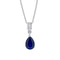 Diamonfire Clear Sapphire Cubic Zirconia Elegant Princess Cut Pendant P5575