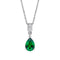 Diamonfire Clear Green Nano Cubic Zirconia Classic Cushion Cut Pendant P5576
