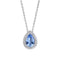 Diamonfire Clear Grey Blue Cubic Zirconia Classic Cushion Cut Pendant P5578