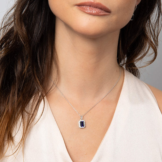 Diamonfire Clear Sapphire Cubic Zirconia Delicate Round Cut Pendant P5580