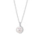Diamonfire Clear Cubic Zirconia White Shell Pearl Modern Cushion Cut Pendant P5581