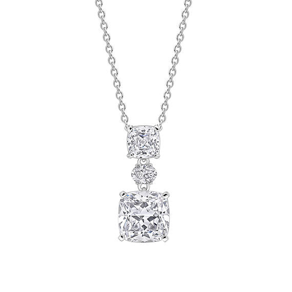 Diamonfire Clear Cubic Zirconia Statement Cushion Cut Pendant P5583