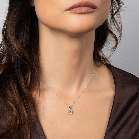 Diamonfire Clear Cubic Zirconia Contemporary Oval Cut Pendant P5584