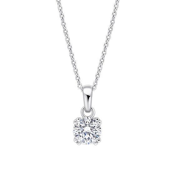 Diamonfire Clear Cubic Zirconia Contemporary Oval Cut Pendant P5584