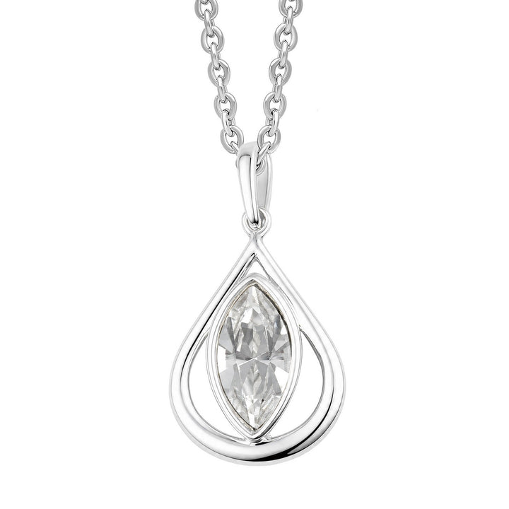 Beginnings Sterling Silver Crystal Pendant P5639C