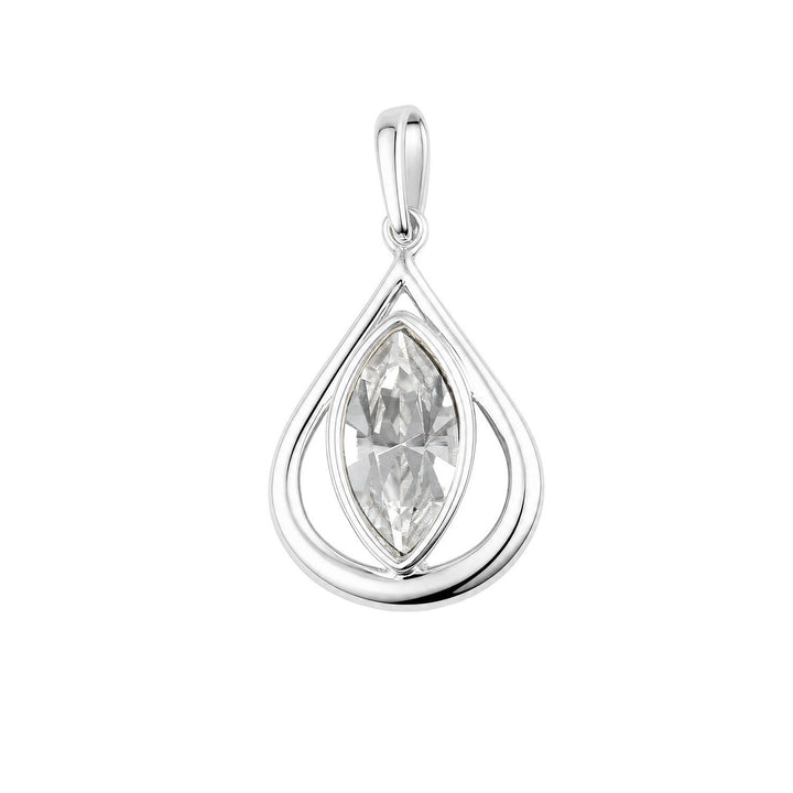 Beginnings Sterling Silver Crystal Pendant P5639C