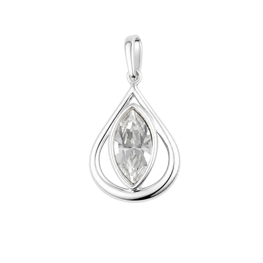 Beginnings Sterling Silver Crystal Pendant P5639C