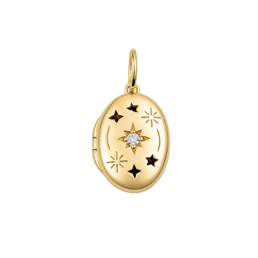 Beginnings Sterling Silver Gold Cubic Zirconia Pendant P5640C