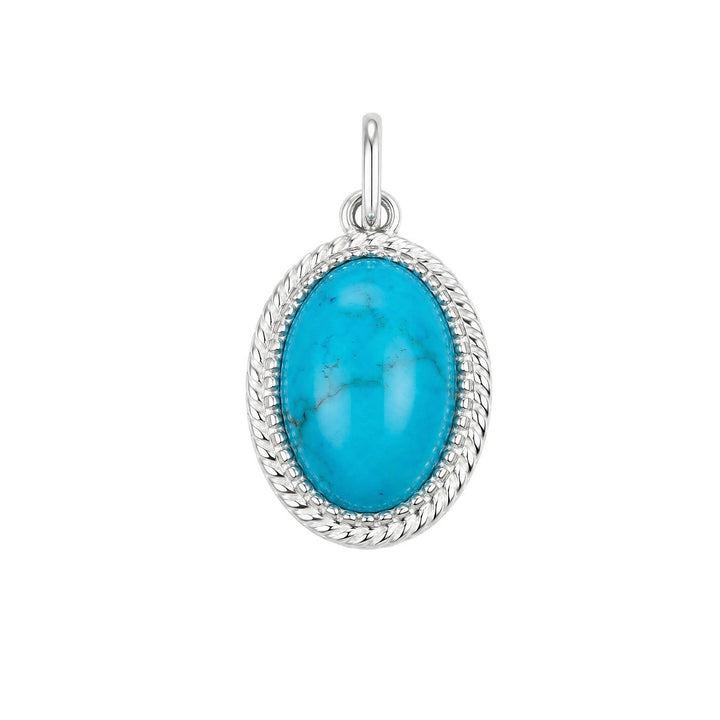 Beginnings Sterling Silver Blue Magnesite Pendant P5644T