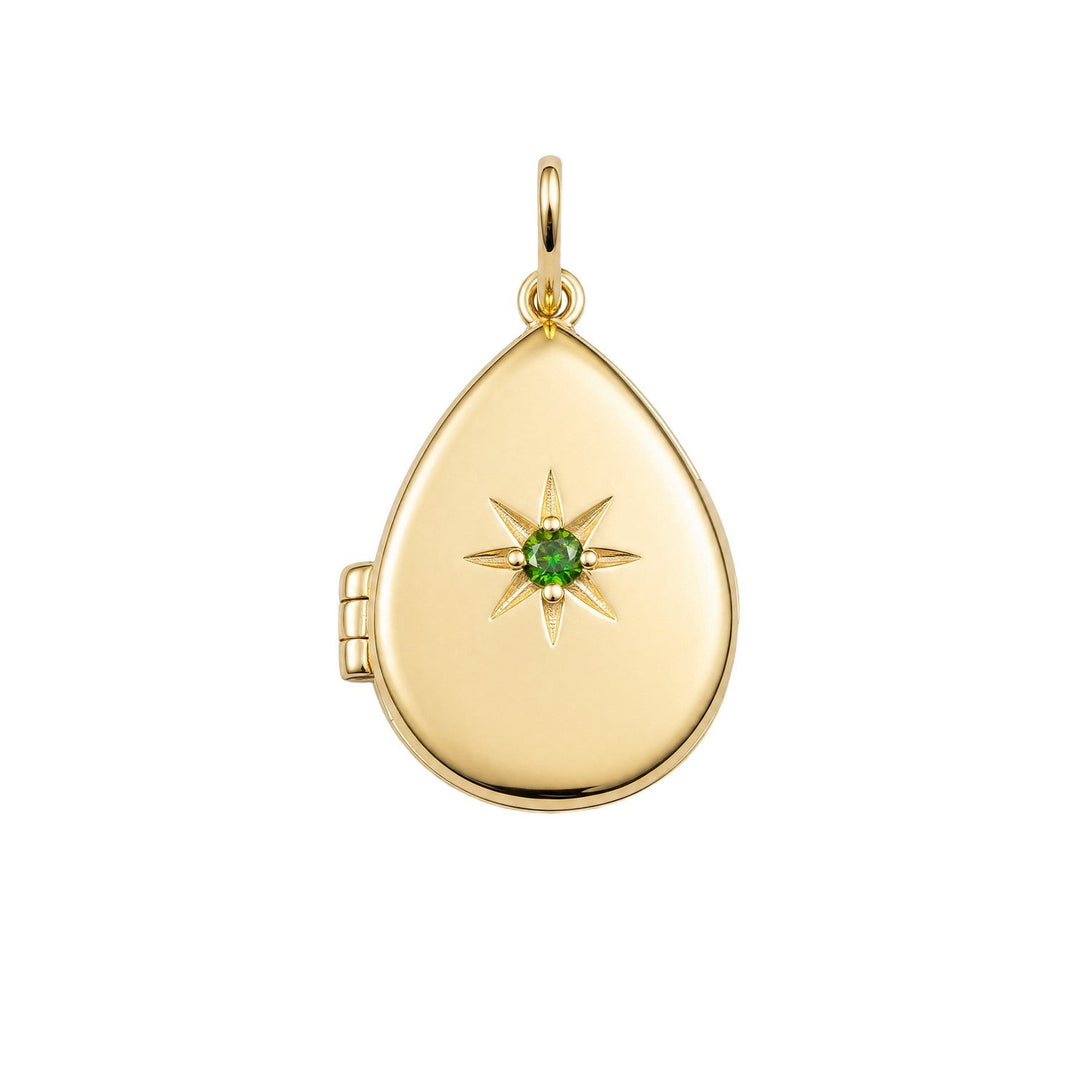 Beginnings Sterling Silver Gold Cubic Zirconia Pendant P5648G