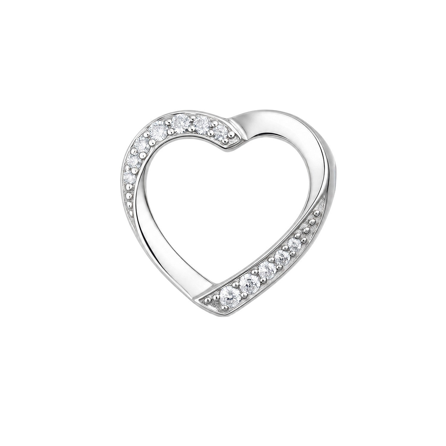 Beginnings Sterling Silver White Cubic Zirconia Pendant P5650C
