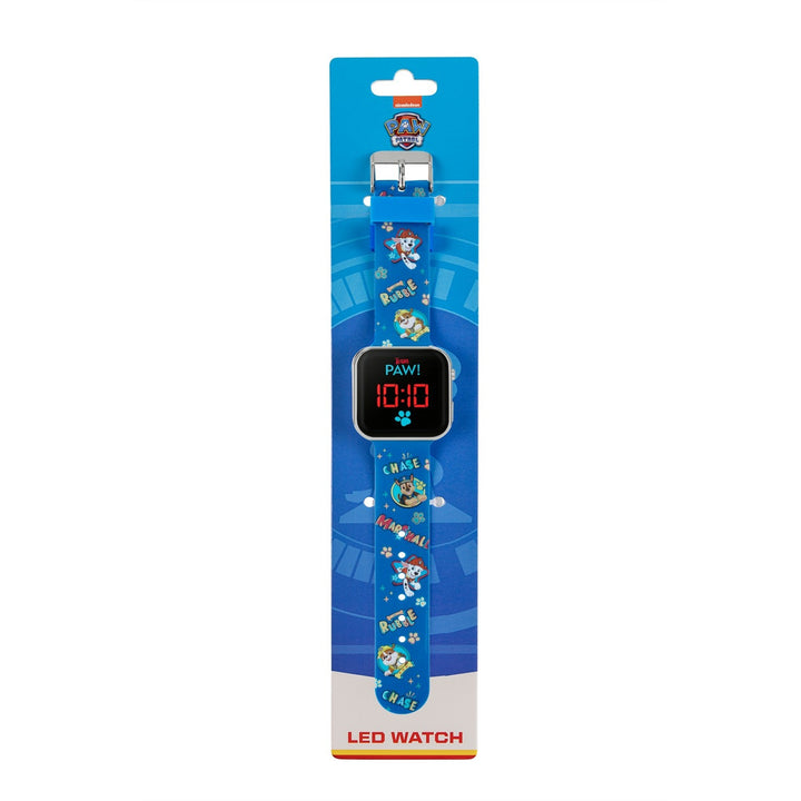 Pre School Paw Patrol Printed Strap Led Blue Watch PAW4354