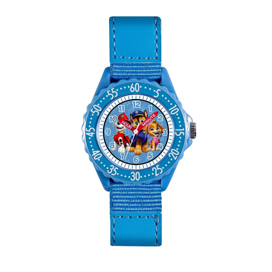 Pre School Paw Patrol Fabric Strap Time Teacher Textile Blue Watch PAW4610ARG
