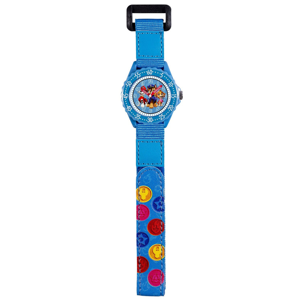 Pre School Paw Patrol Fabric Strap Time Teacher Textile Blue Watch PAW4610ARG