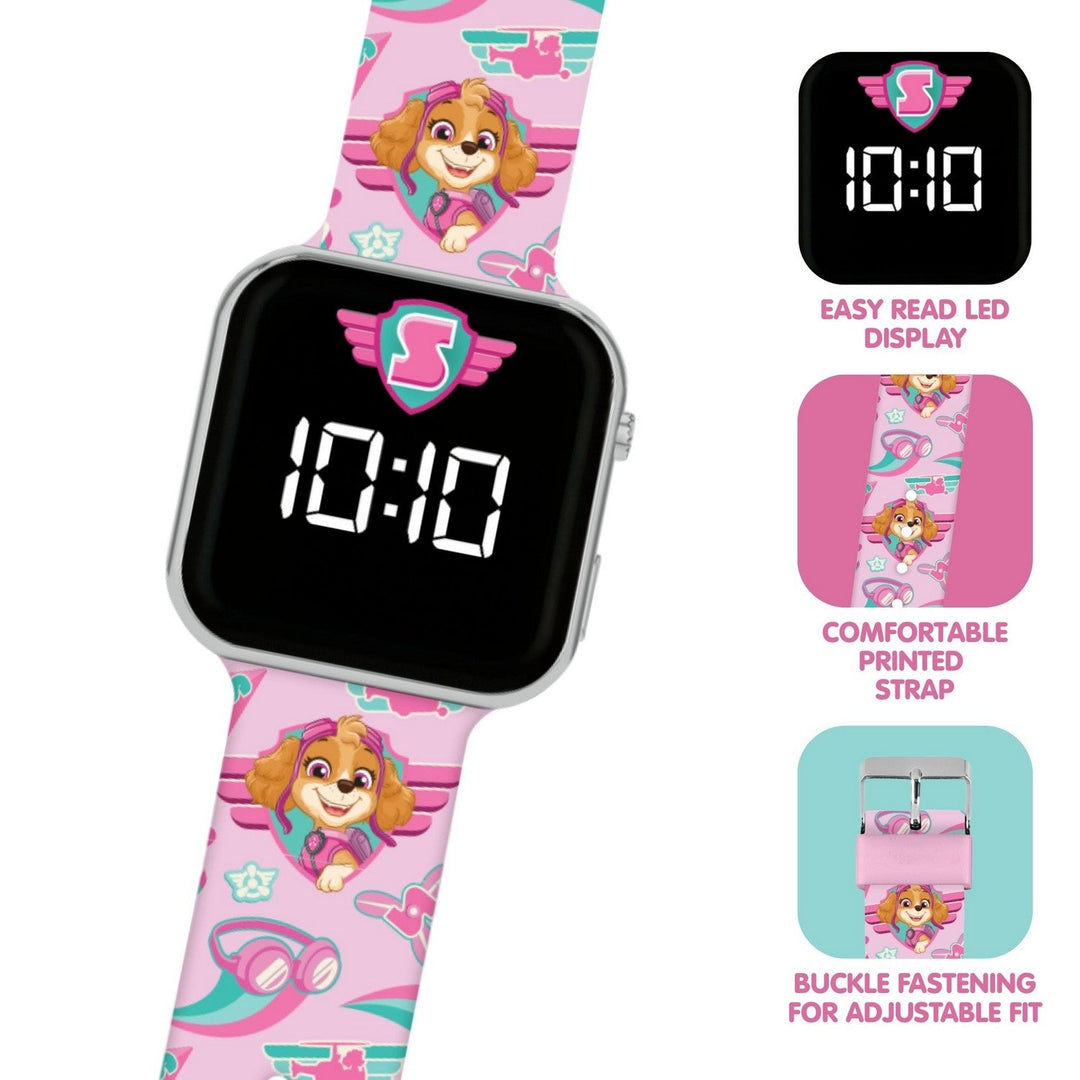 Pre School Paw Patrol Skye Printed Led Watch PAW4628
