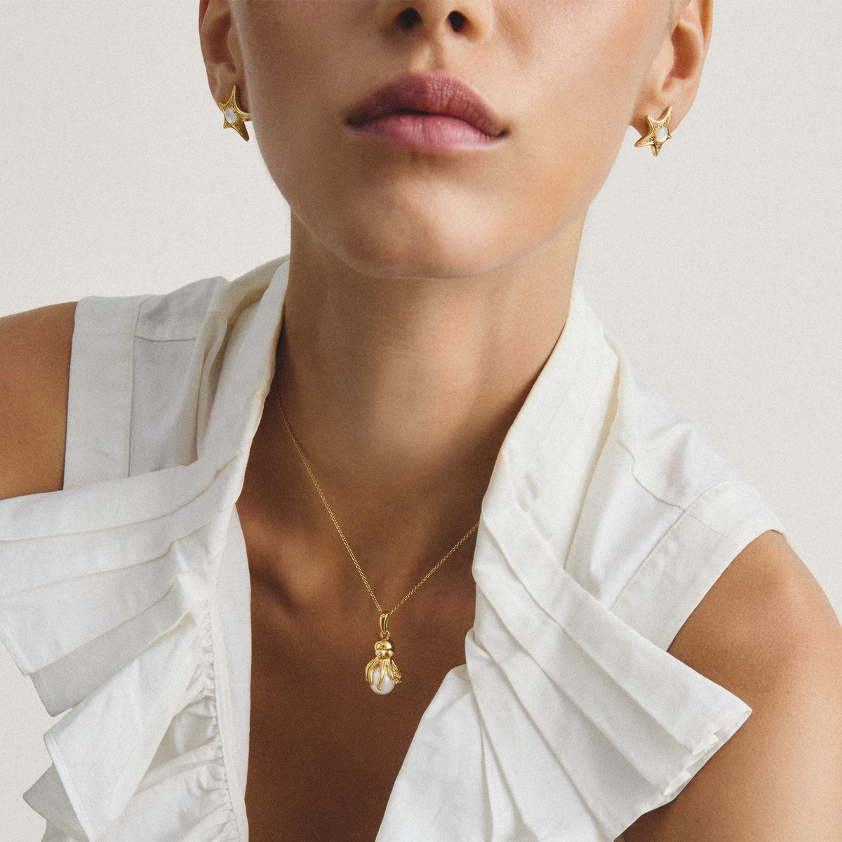 Thomas Sabo 18k Gold Plated Fluid Elegance Pendant PE1010-M01-14