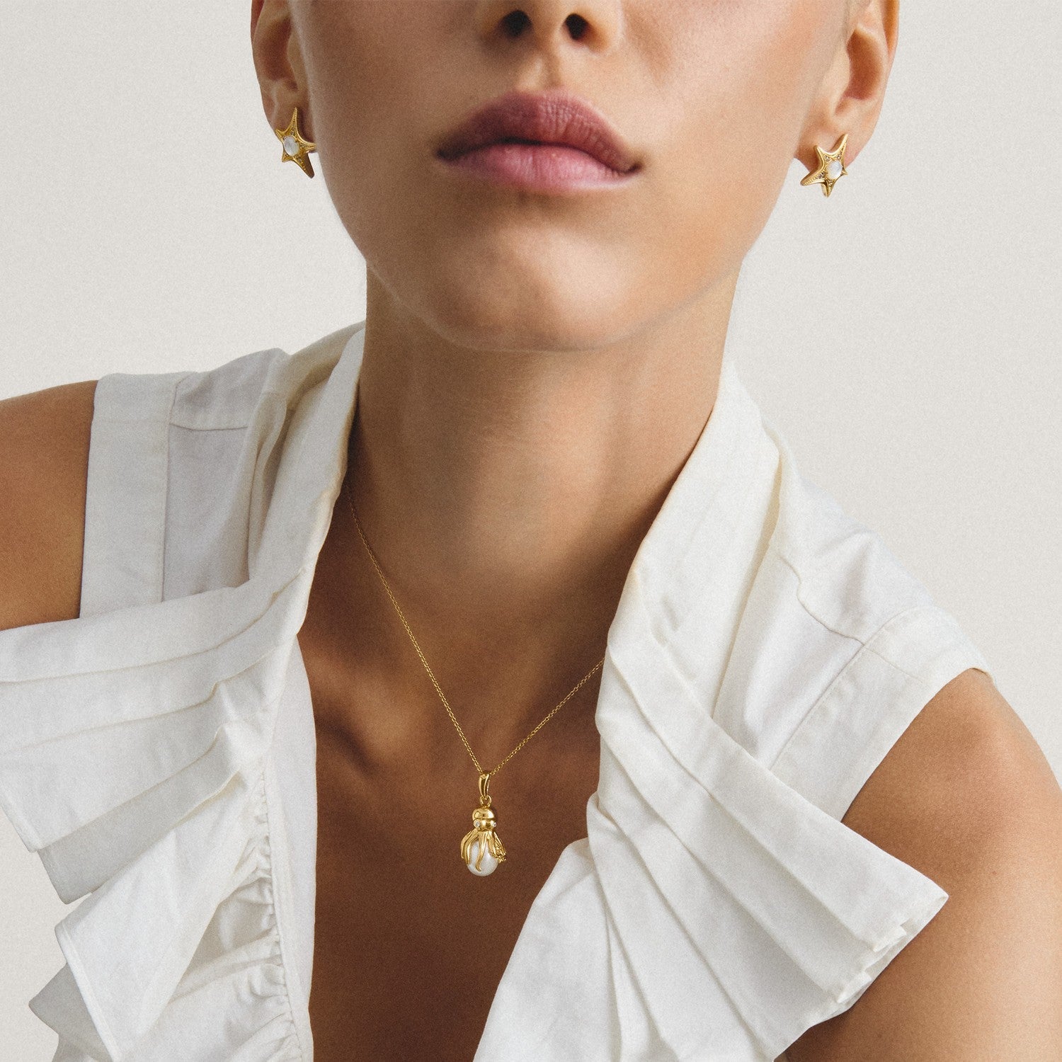 Thomas Sabo 18k Gold Plated Fluid Elegance Pendant PE1010-M01-14