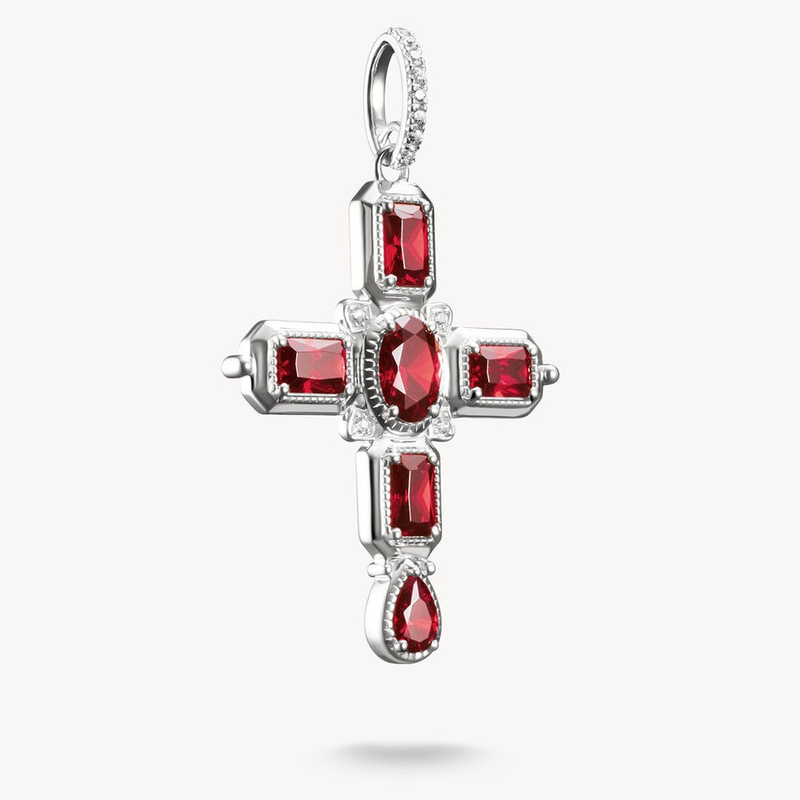 Thomas Sabo Elyndra Sterling Silver Garnet Cubic Zirconia Red Pendant PE987-051-10