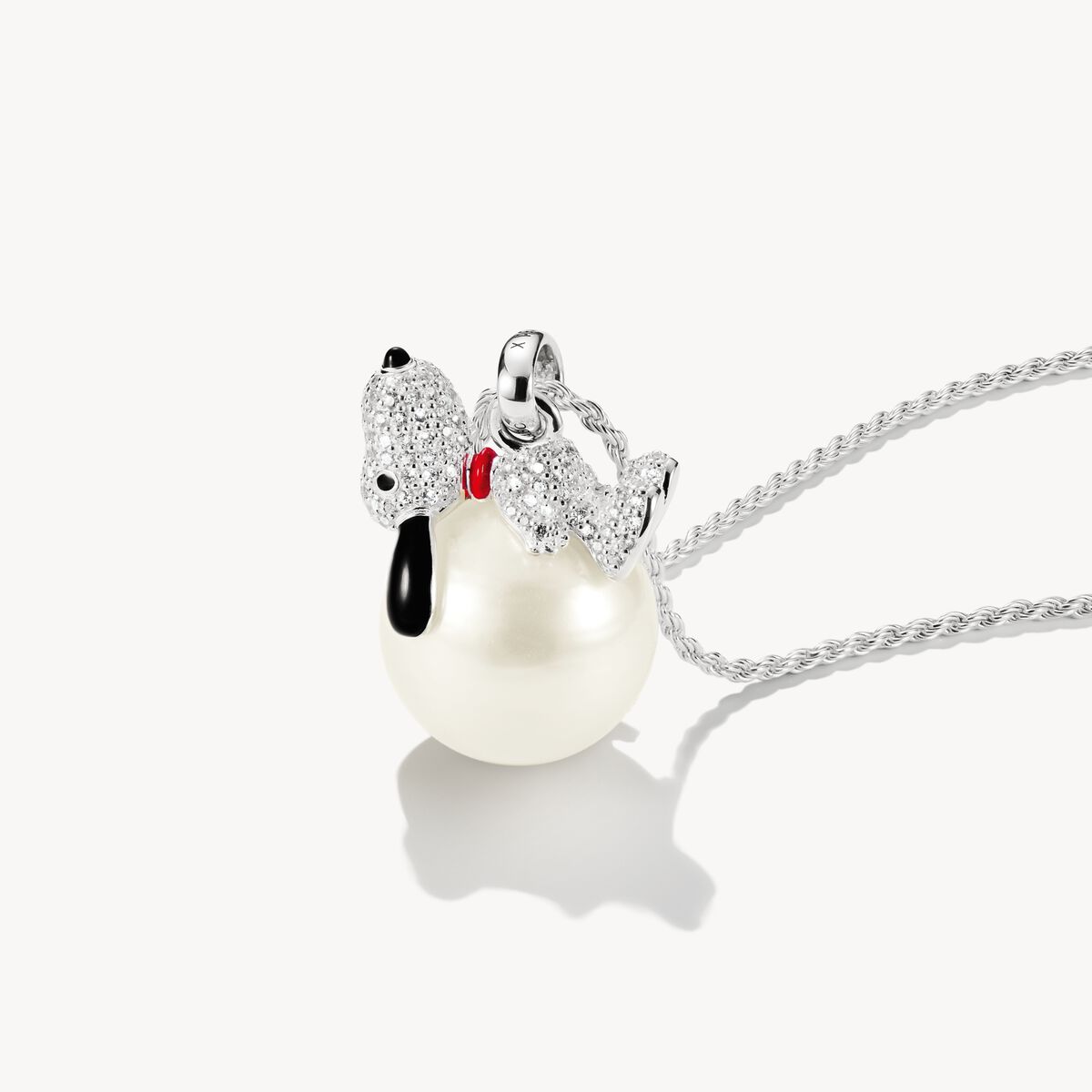 Thomas Sabo Charm Club Sterling Silver Peanuts Snoopy On A Snowball Pendant PE990-691-14