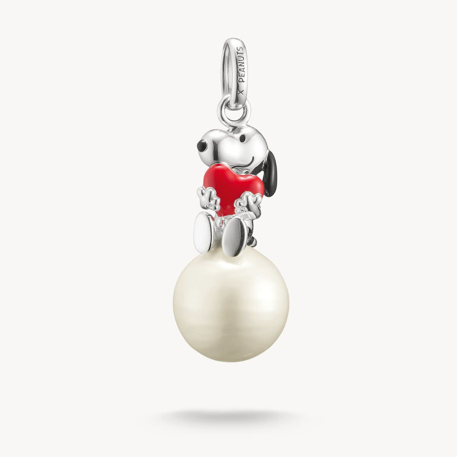 Thomas Sabo Charm Club Sterling Silver Peanuts Snoopy With Heart On Snowball Pendant PE991-664-14
