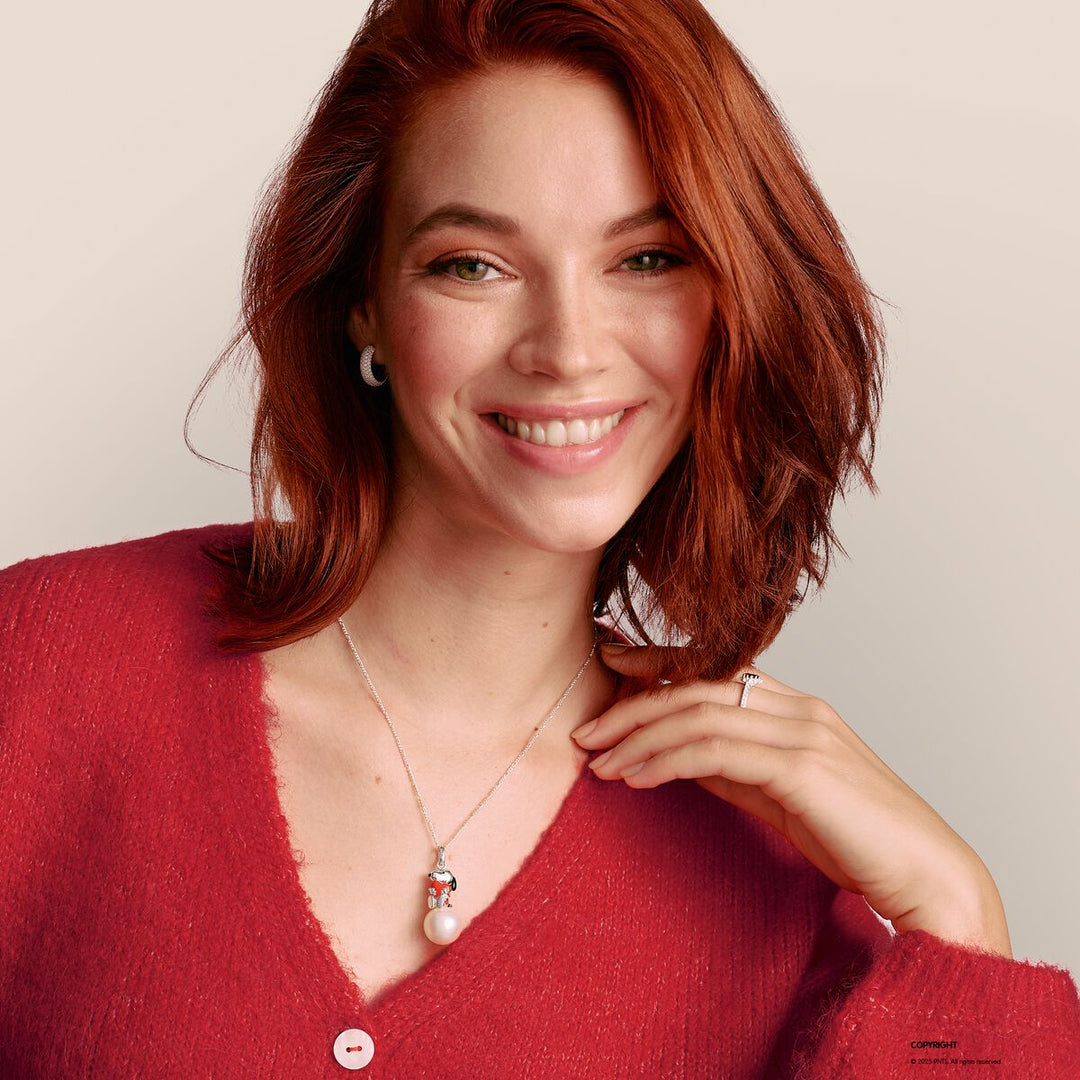 Thomas Sabo Charm Club Sterling Silver Peanuts Snoopy With Heart On Snowball Pendant PE991-664-14