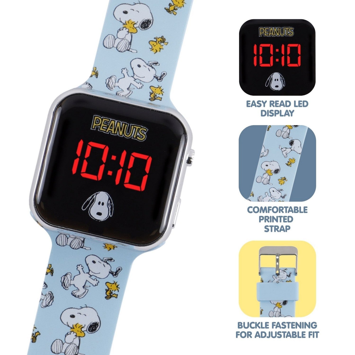 Collectable Peanuts Printed Strap Led Watch PEA4043